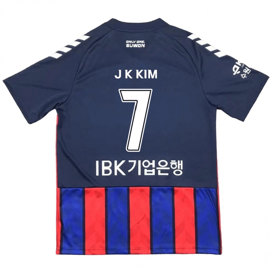 Kids Football Ki-Jun Kim #7 Blue Red Home Jersey 2024/25 T-Shirt Nz