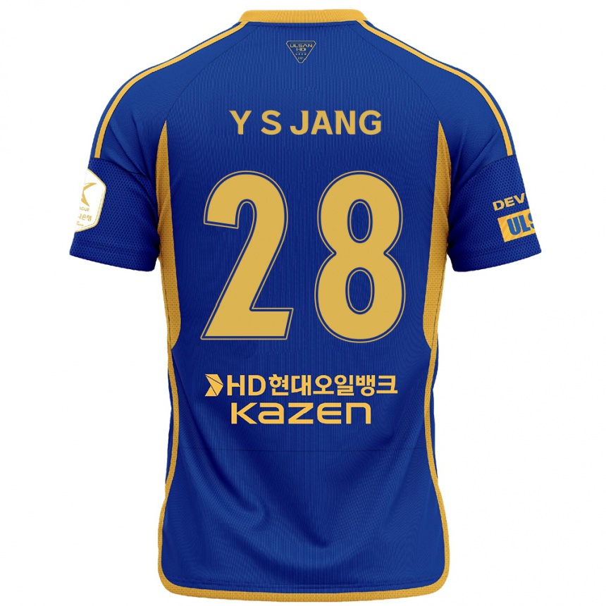 Kids Football See-Young Jang #28 Blue Yellow Home Jersey 2024/25 T-Shirt Nz