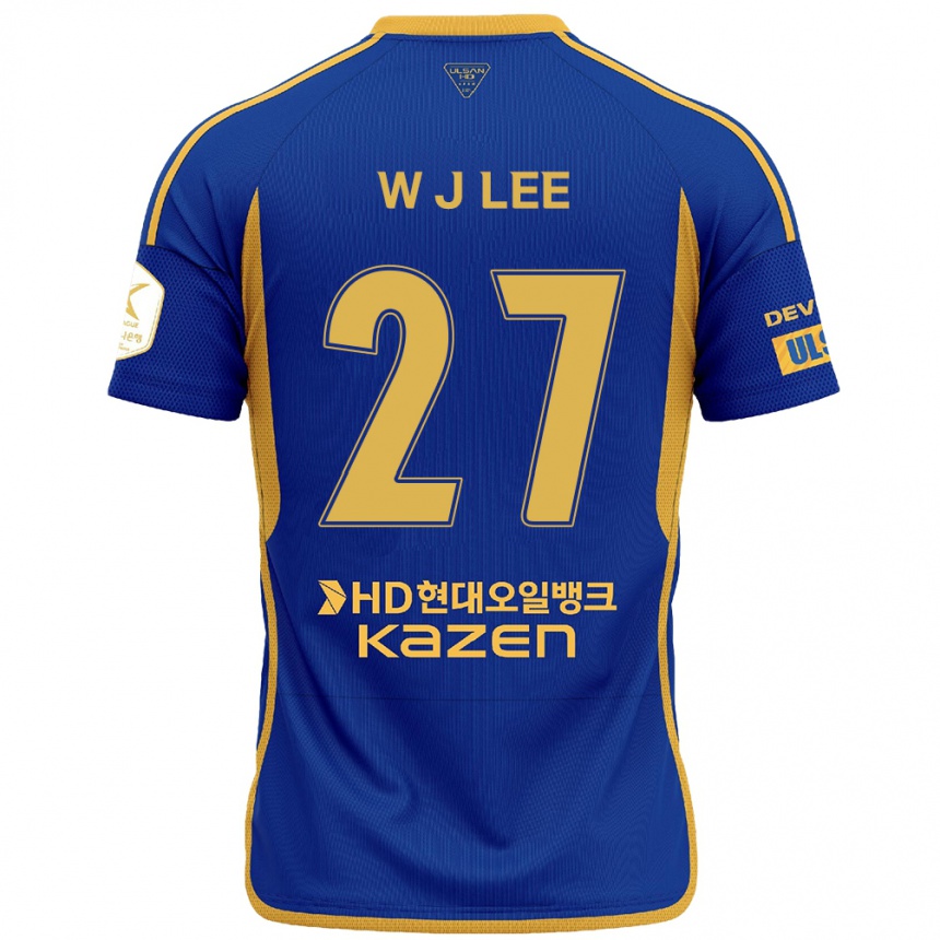 Kids Football Ji-Woo Lee #27 Blue Yellow Home Jersey 2024/25 T-Shirt Nz