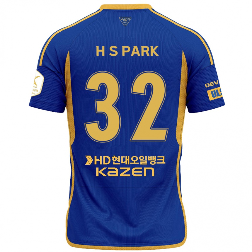 Kids Football Sung-Hyun Park #32 Blue Yellow Home Jersey 2024/25 T-Shirt Nz