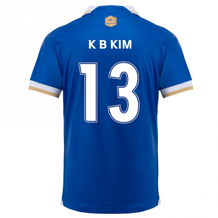 Kids Football Bo-Kyung Kim #13 Blue White Home Jersey 2024/25 T-Shirt Nz