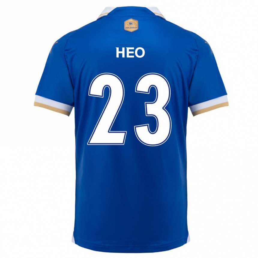 Kids Football Hwan Heo #23 Blue White Home Jersey 2024/25 T-Shirt Nz