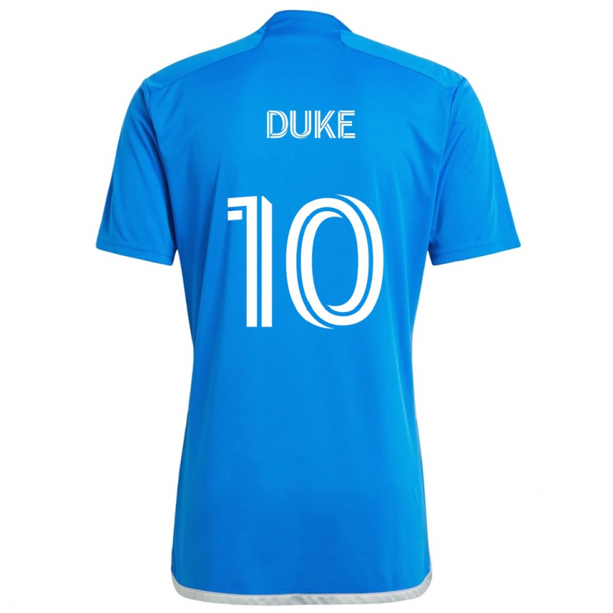 Kids Football Bryce Duke #10 Blue White Home Jersey 2024/25 T-Shirt Nz