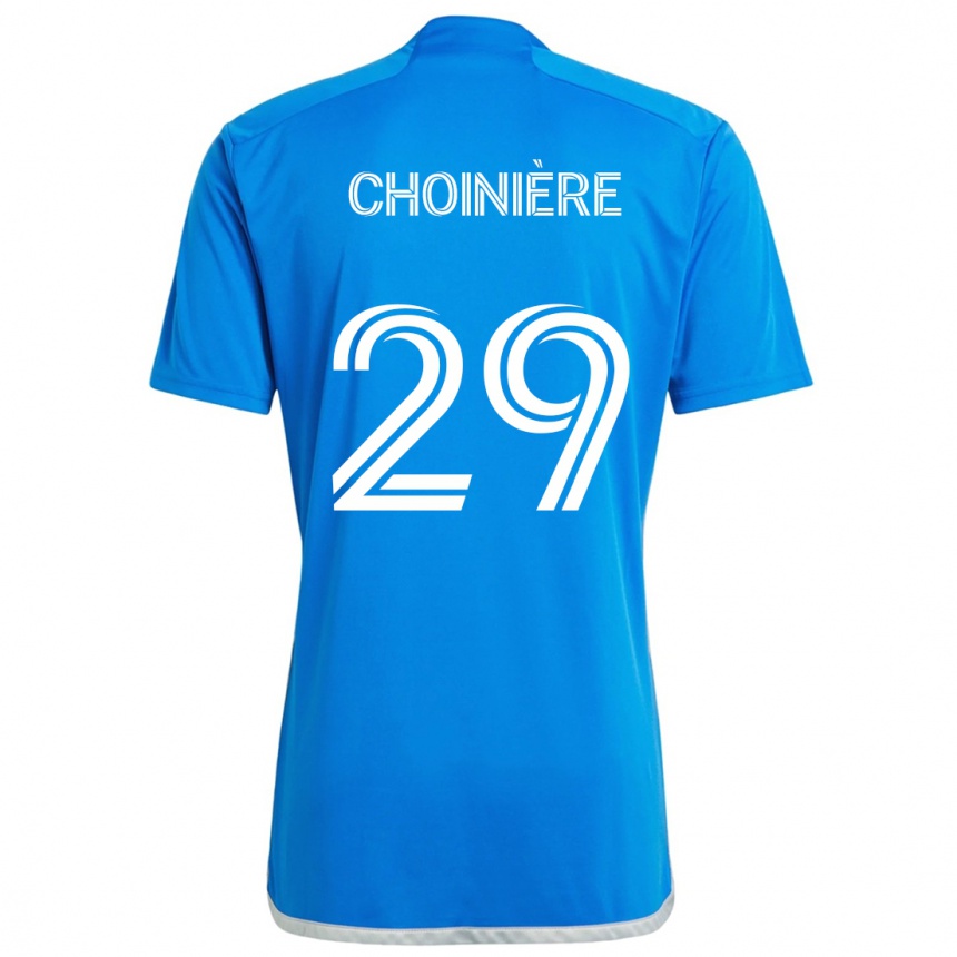 Kids Football Mathieu Choinière #29 Blue White Home Jersey 2024/25 T-Shirt Nz