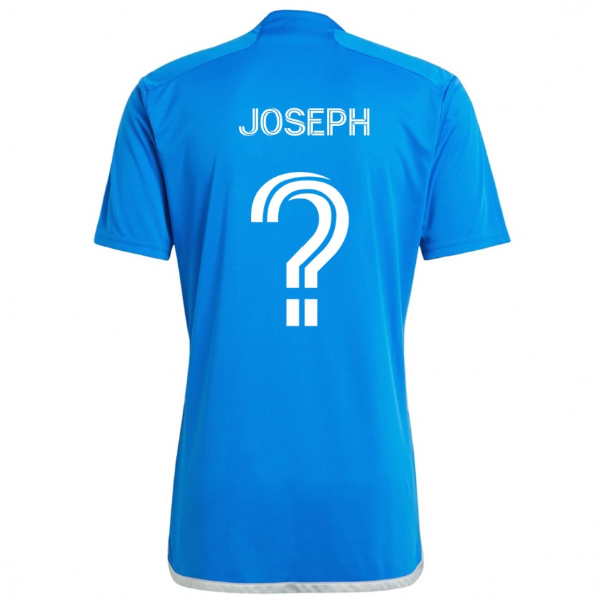 Kids Football Sebastien Joseph #0 Blue White Home Jersey 2024/25 T-Shirt Nz