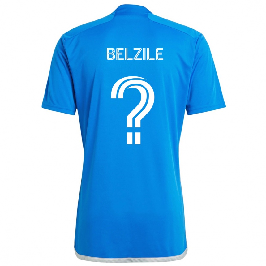 Kids Football Jean-Christophe Belzile #0 Blue White Home Jersey 2024/25 T-Shirt Nz