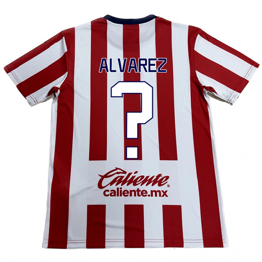 Kids Football Sergio Álvarez #0 Red White Home Jersey 2024/25 T-Shirt Nz