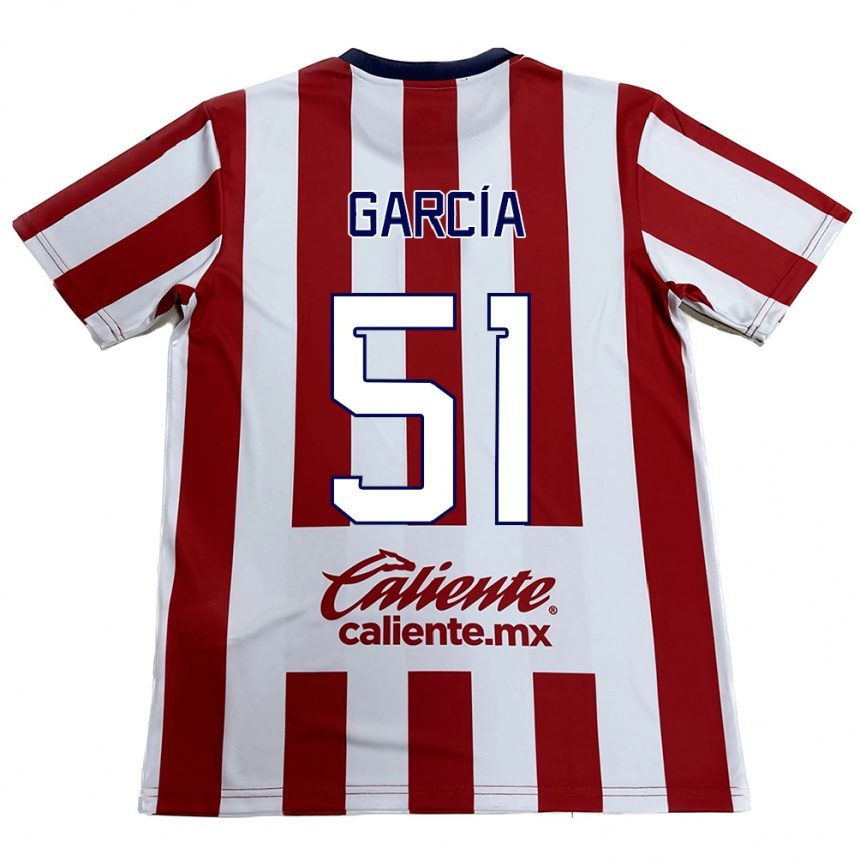 Kids Football Eduardo García #51 Red White Home Jersey 2024/25 T-Shirt Nz