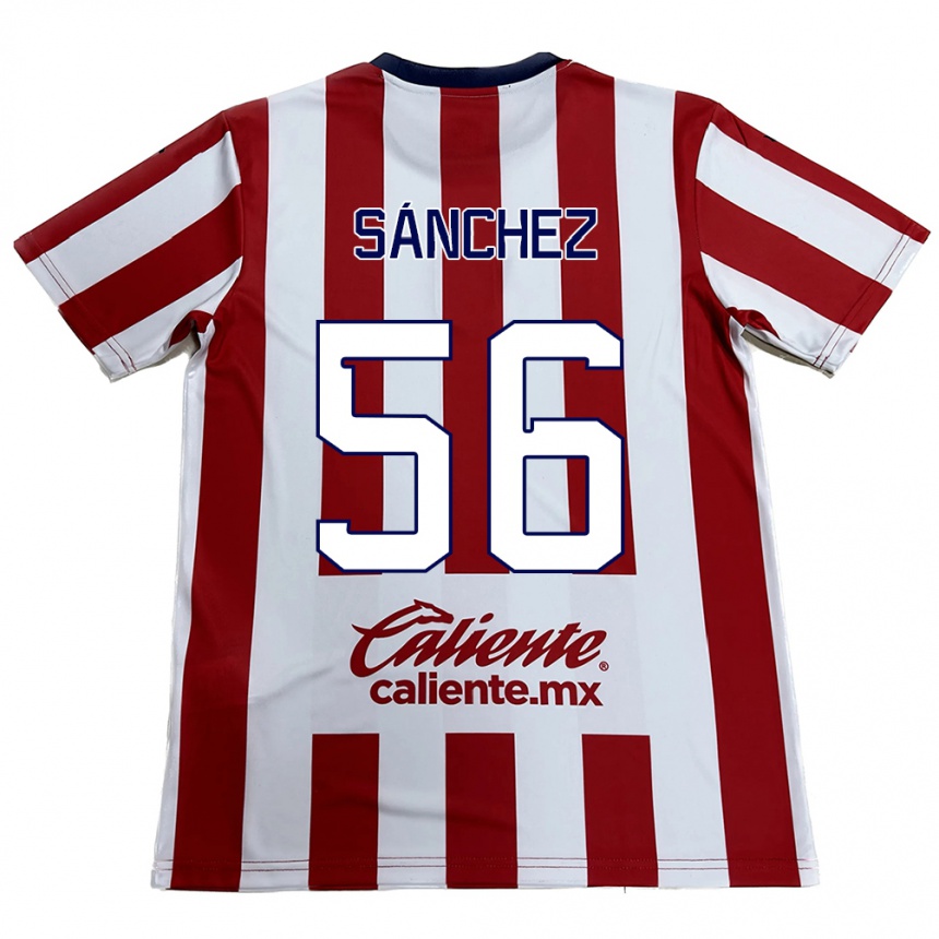 Kids Football Benjamín Sánchez #56 Red White Home Jersey 2024/25 T-Shirt Nz