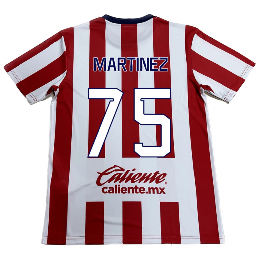 Kids Football Isaac Martínez #75 Red White Home Jersey 2024/25 T-Shirt Nz