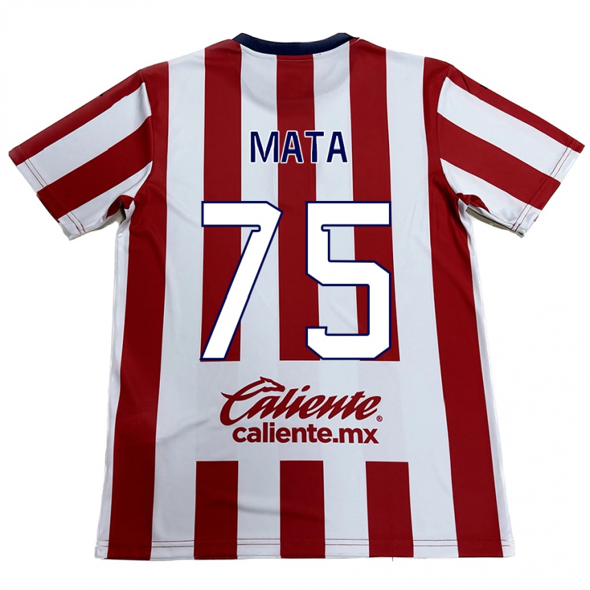 Kids Football Hugo Mata #75 Red White Home Jersey 2024/25 T-Shirt Nz