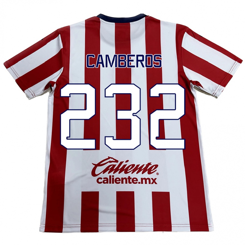 Kids Football Hugo Camberos #232 Red White Home Jersey 2024/25 T-Shirt Nz