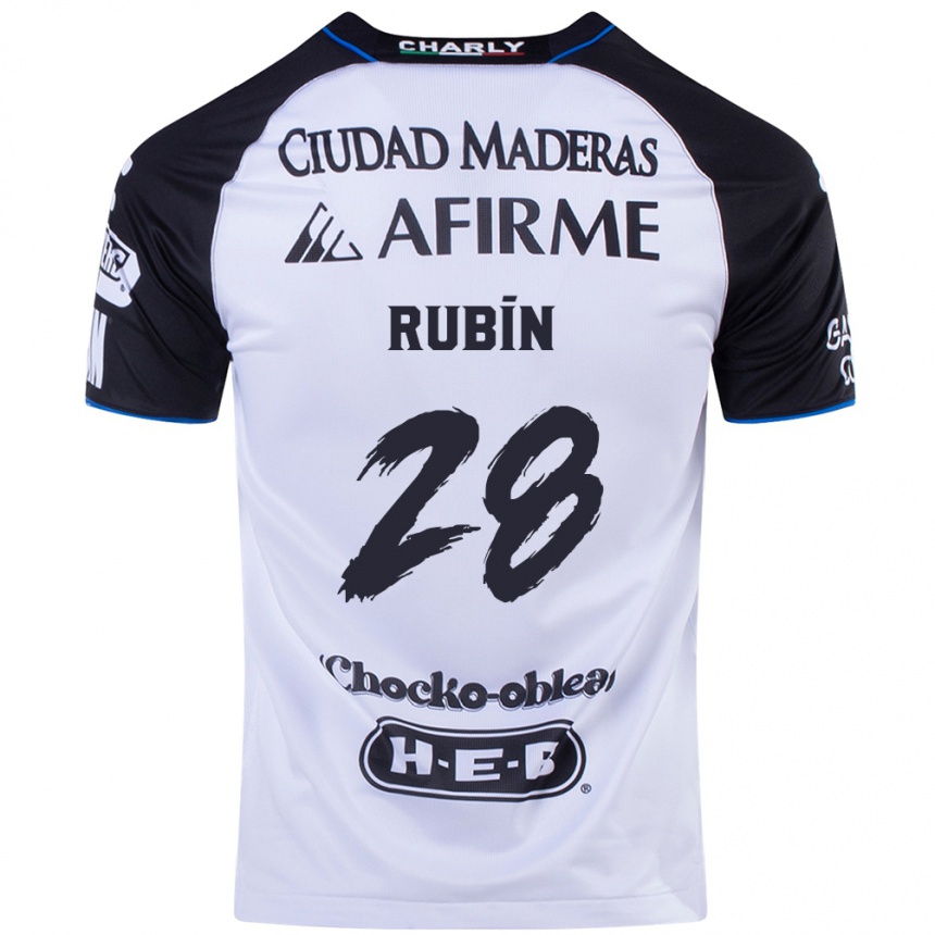 Kids Football Rubio Rubín #28 Black Blue Home Jersey 2024/25 T-Shirt Nz