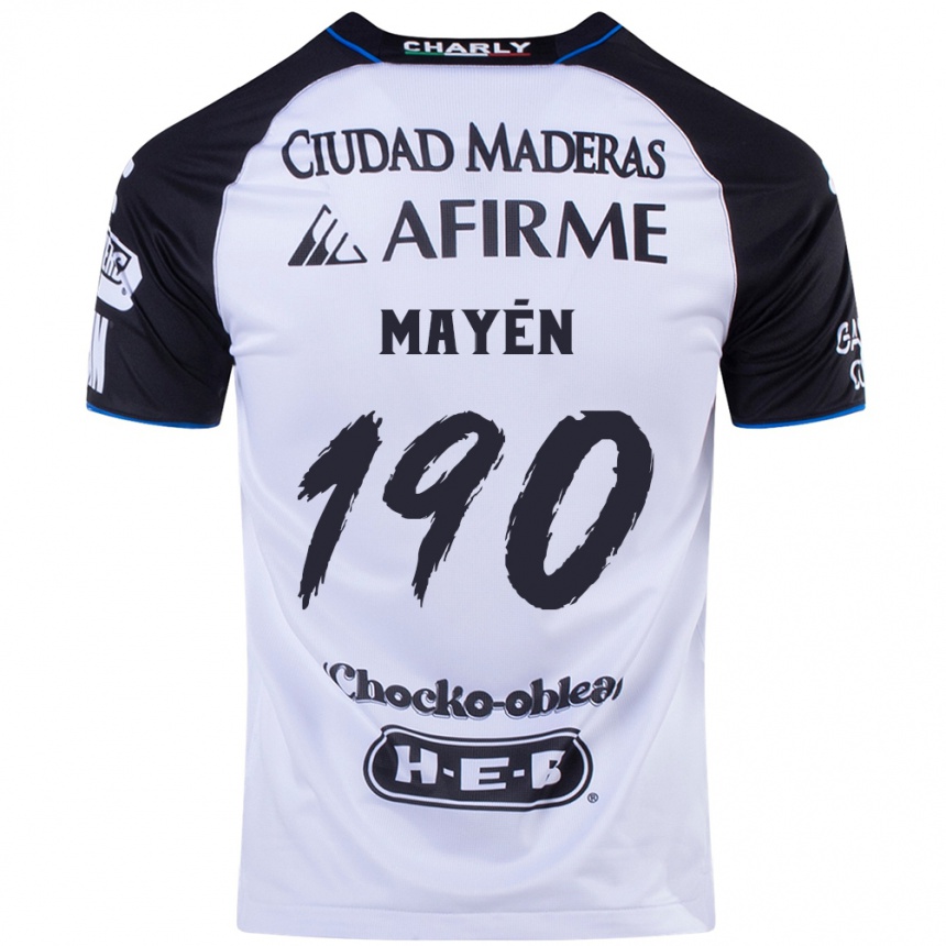 Kids Football Eduardo Mayén #190 Black Blue Home Jersey 2024/25 T-Shirt Nz