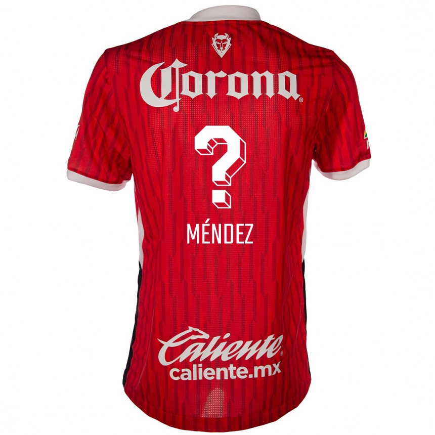 Kids Football Bruno Méndez #0 Red White Home Jersey 2024/25 T-Shirt Nz