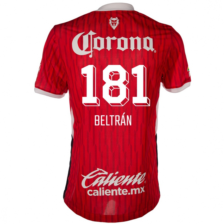 Kids Football Ronaldo Beltrán #181 Red White Home Jersey 2024/25 T-Shirt Nz