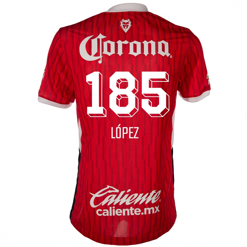 Kids Football David López #185 Red White Home Jersey 2024/25 T-Shirt Nz