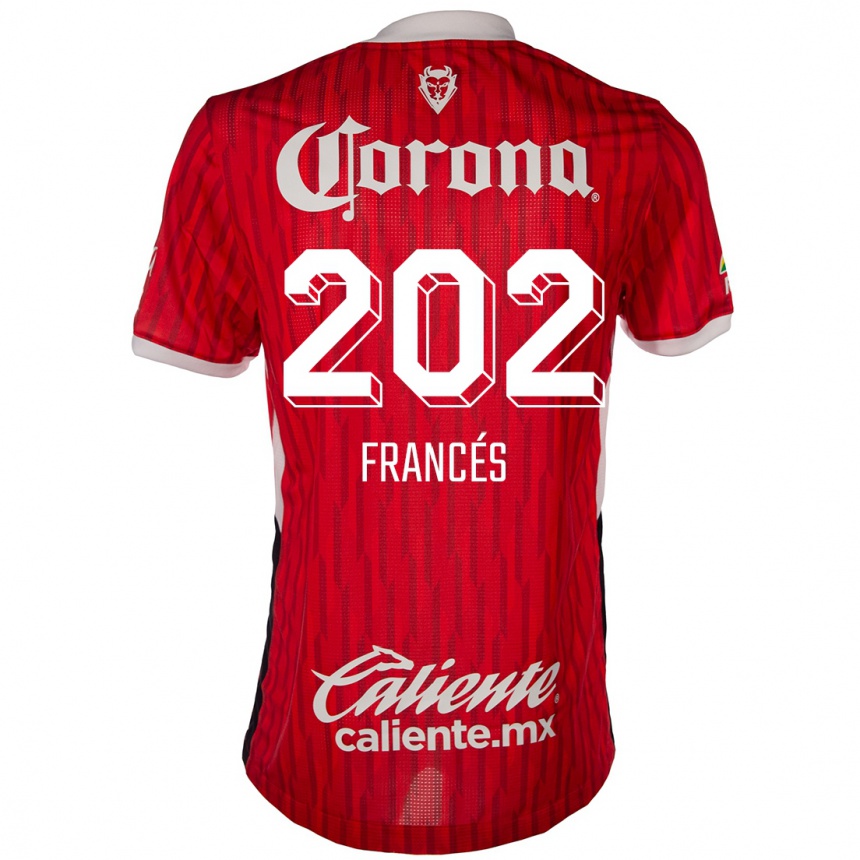 Kids Football Lenin Francés #202 Red White Home Jersey 2024/25 T-Shirt Nz