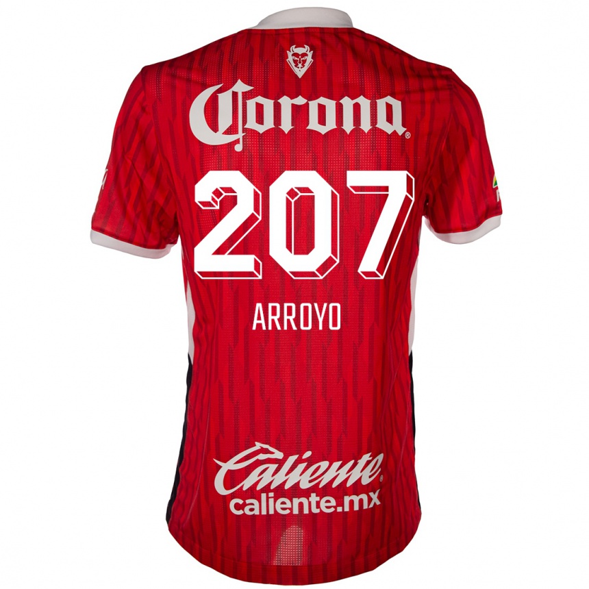 Kids Football José Arroyo #207 Red White Home Jersey 2024/25 T-Shirt Nz