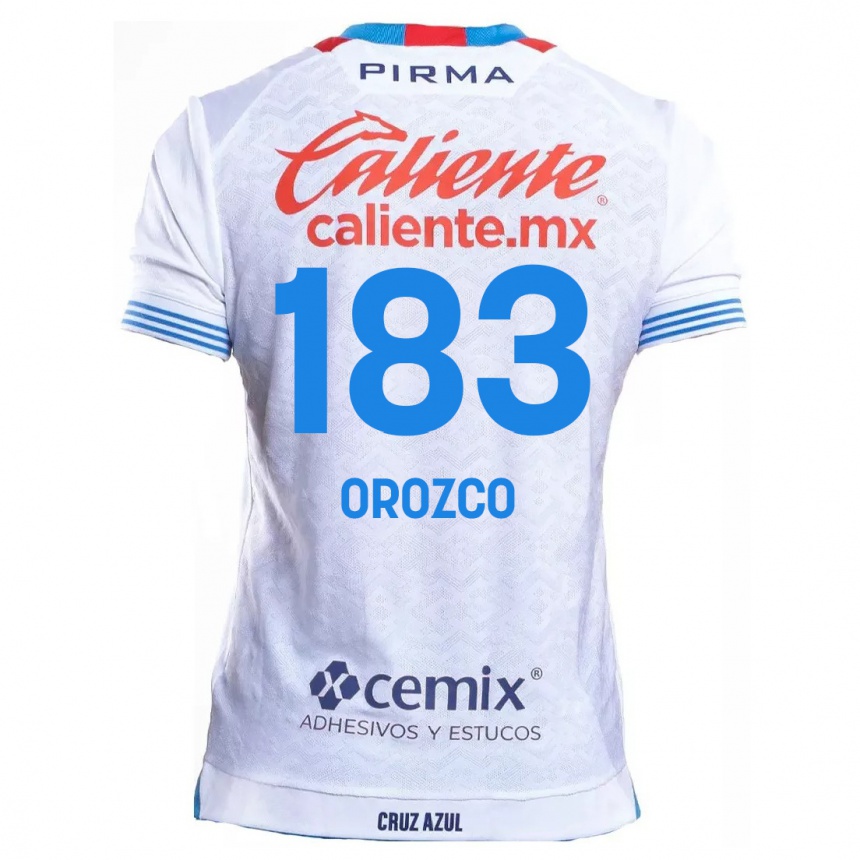 Kids Football Fabrizzio Orozco #183 White Blue Away Jersey 2024/25 T-Shirt Nz