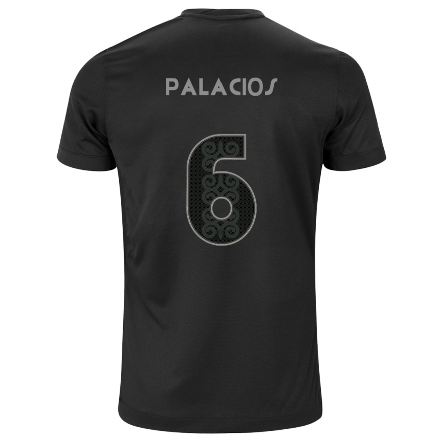 Kids Football Diego Palacios #6 Black Away Jersey 2024/25 T-Shirt Nz