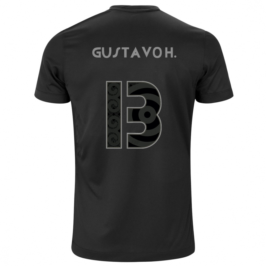 Kids Football Gustavo Henrique #13 Black Away Jersey 2024/25 T-Shirt Nz