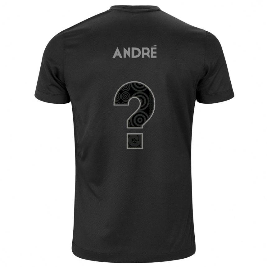 Kids Football André #0 Black Away Jersey 2024/25 T-Shirt Nz