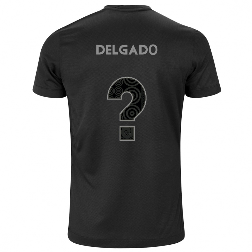 Kids Football Franco Delgado #0 Black Away Jersey 2024/25 T-Shirt Nz