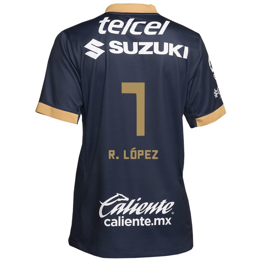 Kids Football Rodrigo López #7 Obsidian Gold White Away Jersey 2024/25 T-Shirt Nz