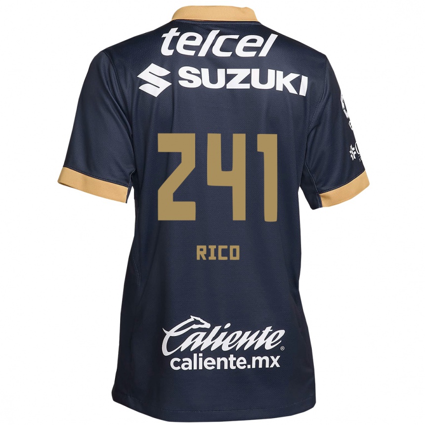 Kids Football Ángel Rico #241 Obsidian Gold White Away Jersey 2024/25 T-Shirt Nz