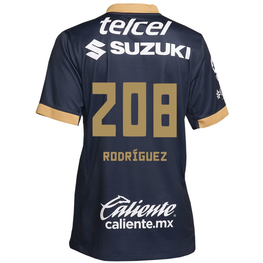 Kids Football Gael Rodríguez #208 Obsidian Gold White Away Jersey 2024/25 T-Shirt Nz