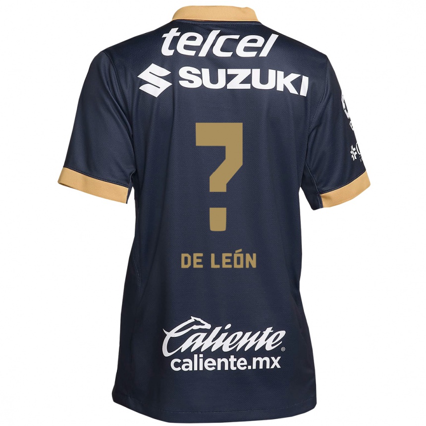 Kids Football Abraham De León #0 Obsidian Gold White Away Jersey 2024/25 T-Shirt Nz