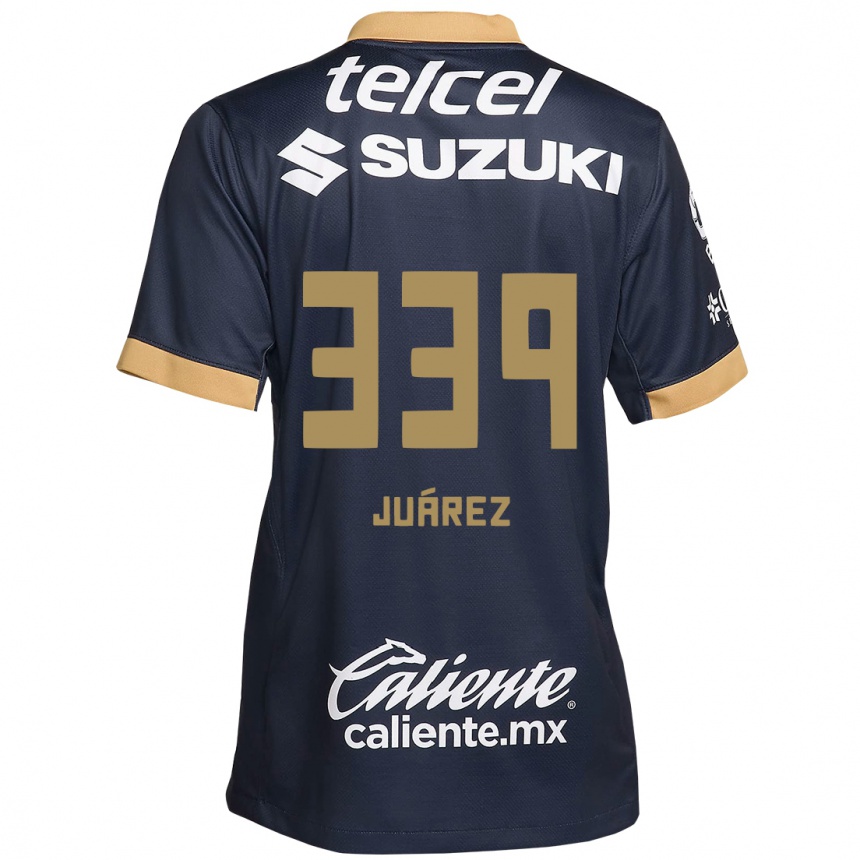 Kids Football Jonathan Juárez #339 Obsidian Gold White Away Jersey 2024/25 T-Shirt Nz