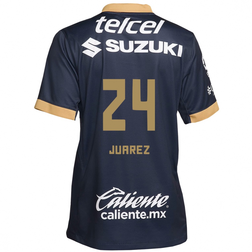 Kids Football Gabriela Juarez #24 Obsidian Gold White Away Jersey 2024/25 T-Shirt Nz