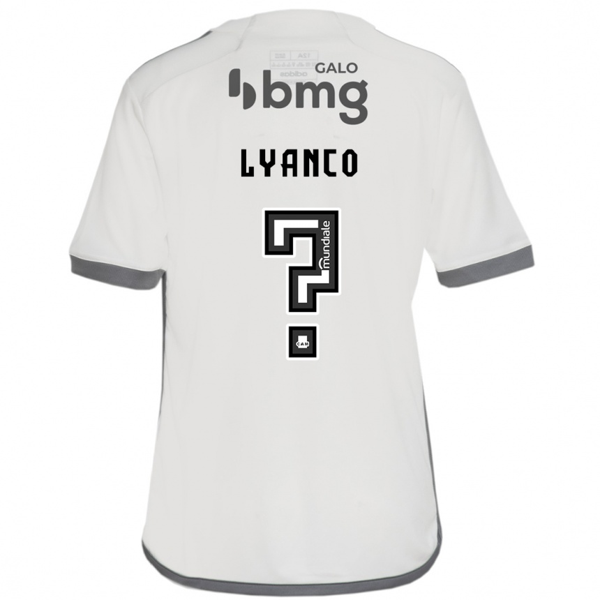 Kids Football Lyanco #0 Off White Away Jersey 2024/25 T-Shirt Nz