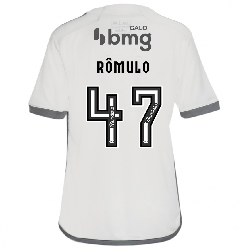 Kids Football Rômulo #47 Off White Away Jersey 2024/25 T-Shirt Nz