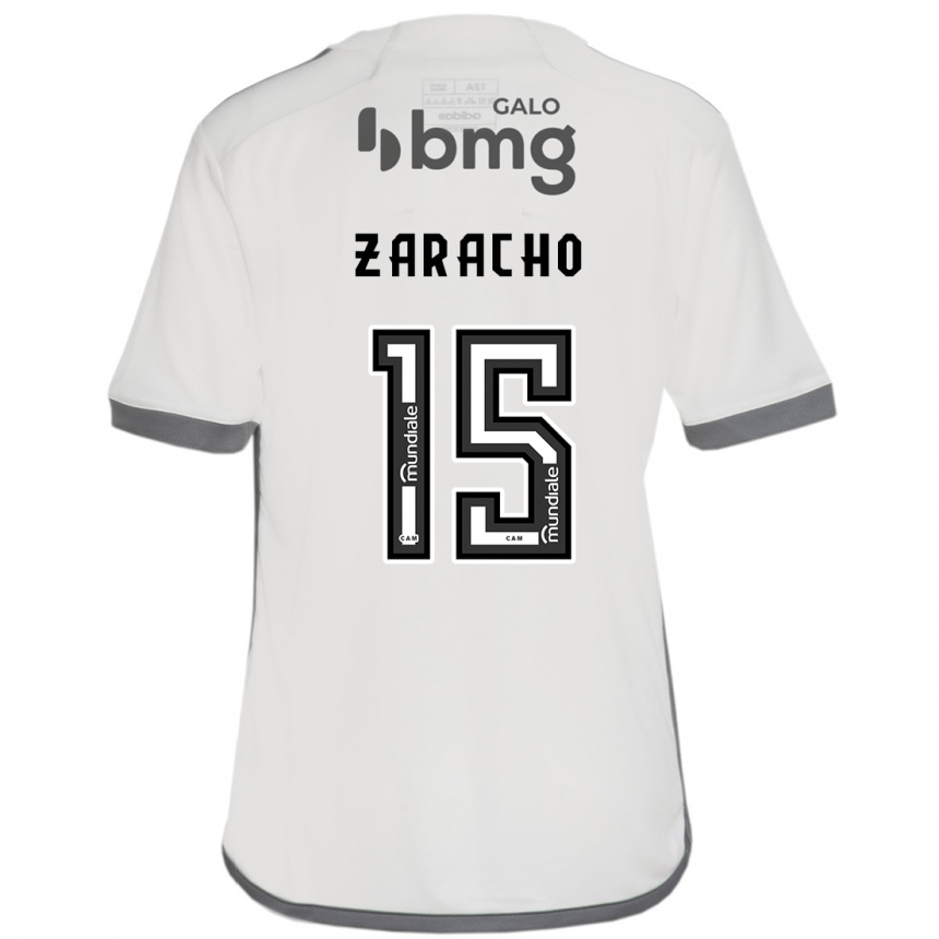 Kids Football Matías Zaracho #15 Off White Away Jersey 2024/25 T-Shirt Nz