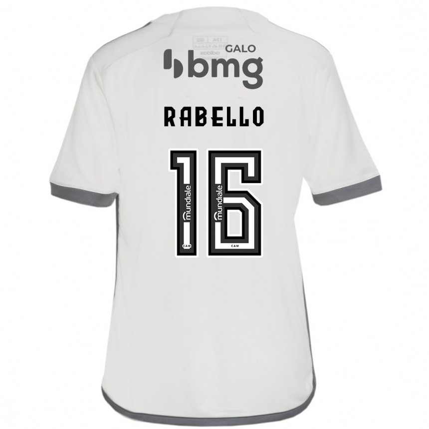 Kids Football Igor Rabello #16 Off White Away Jersey 2024/25 T-Shirt Nz