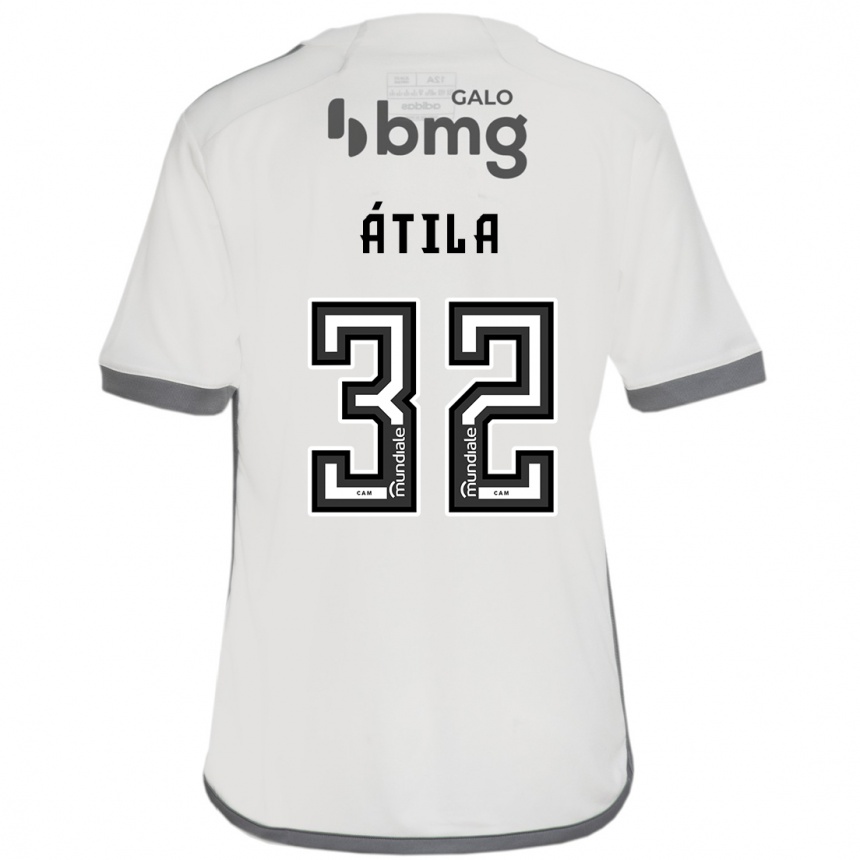 Kids Football Gabriel Átila #32 Off White Away Jersey 2024/25 T-Shirt Nz