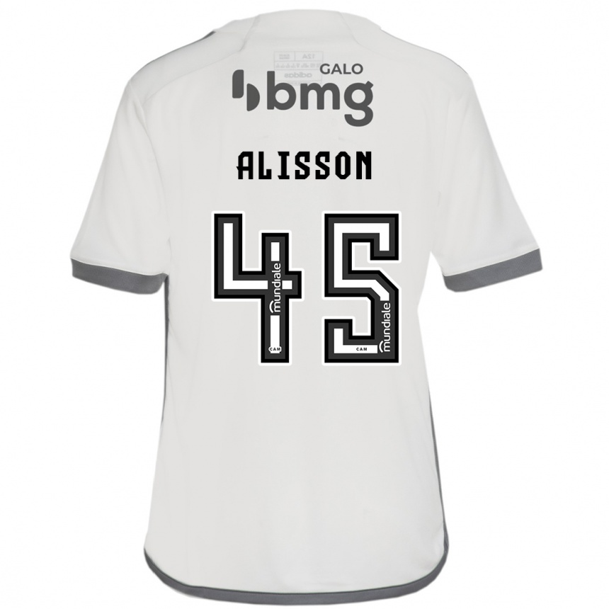 Kids Football Alisson #45 Off White Away Jersey 2024/25 T-Shirt Nz