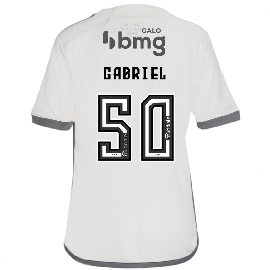 Kids Football Vitor Gabriel #50 Off White Away Jersey 2024/25 T-Shirt Nz