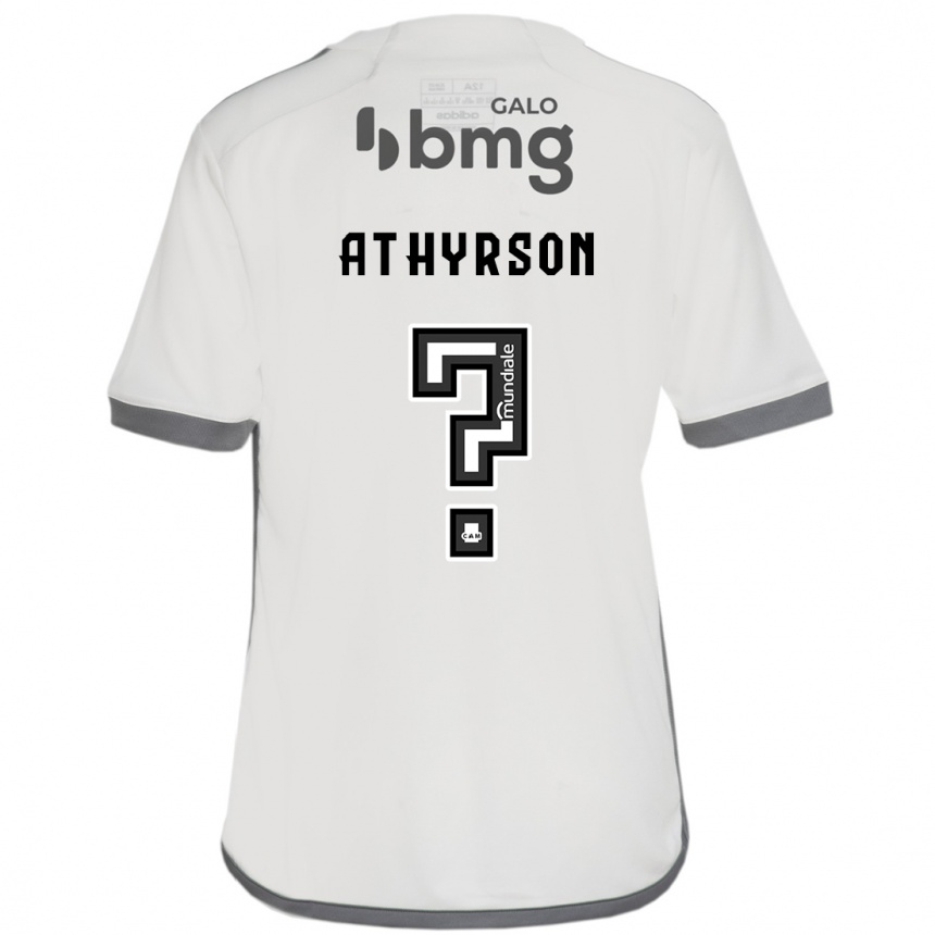 Kids Football Athyrson #0 Off White Away Jersey 2024/25 T-Shirt Nz