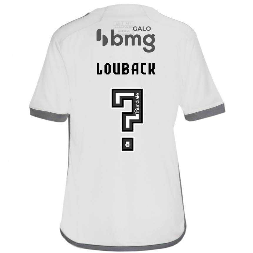 Kids Football Lucas Louback #0 Off White Away Jersey 2024/25 T-Shirt Nz