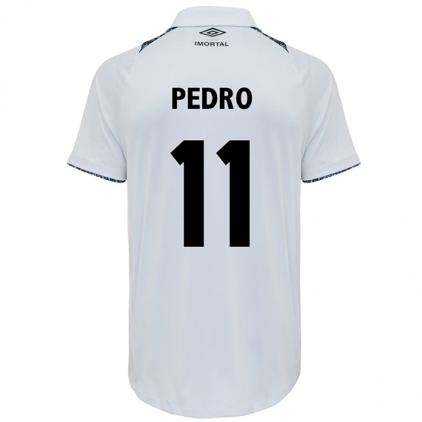 Kids Football João Pedro #11 White Blue Away Jersey 2024/25 T-Shirt Nz