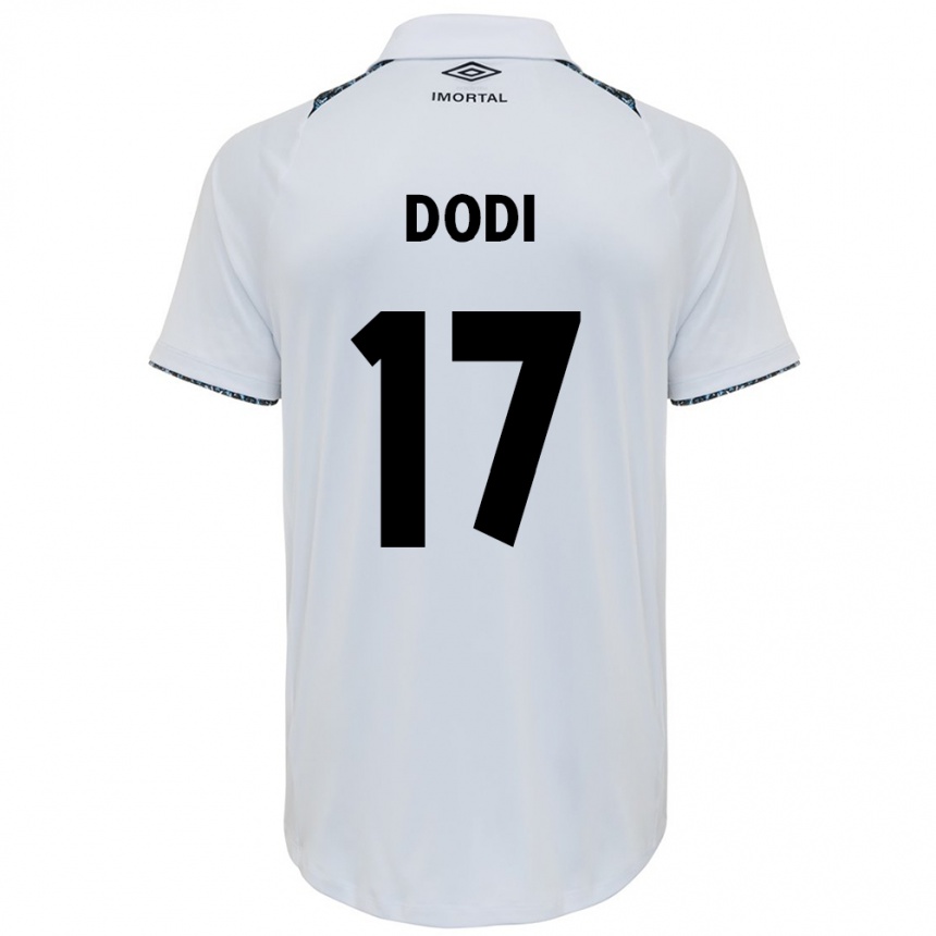 Kids Football Dodi #17 White Blue Away Jersey 2024/25 T-Shirt Nz