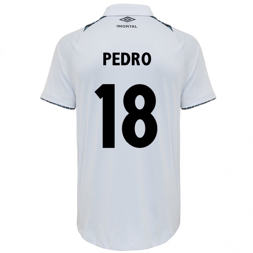 Kids Football João Pedro #18 White Blue Away Jersey 2024/25 T-Shirt Nz