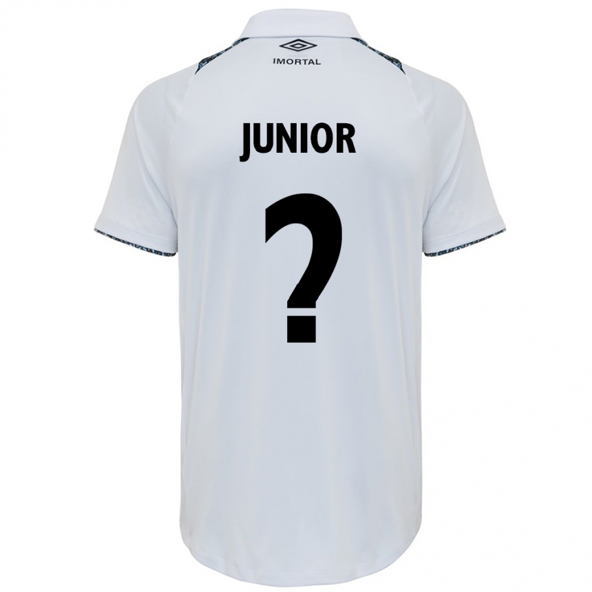 Kids Football Artur Junior #0 White Blue Away Jersey 2024/25 T-Shirt Nz