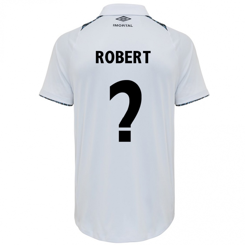 Kids Football Robert #0 White Blue Away Jersey 2024/25 T-Shirt Nz