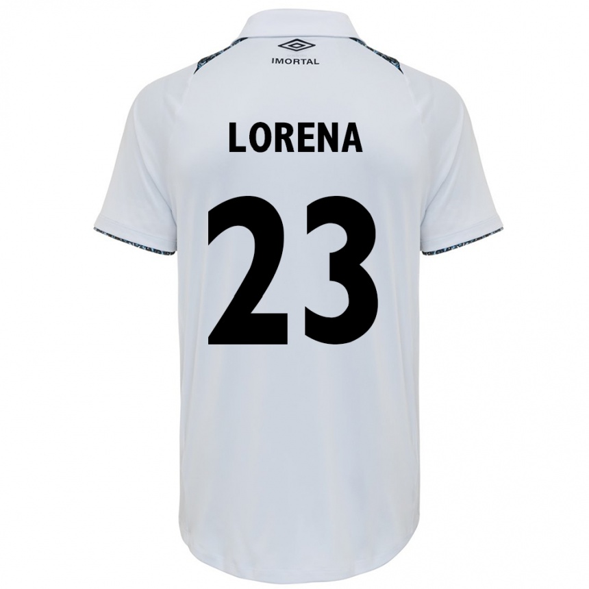 Kids Football Lorena #23 White Blue Away Jersey 2024/25 T-Shirt Nz