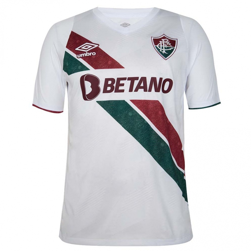 Kids Football Antônio Carlos #25 White Green Maroon Away Jersey 2024/25 T-Shirt Nz